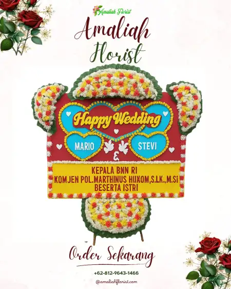 Papan Bunga Pernikahan Segalamider